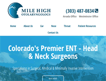 Tablet Screenshot of entdoctordenver.com